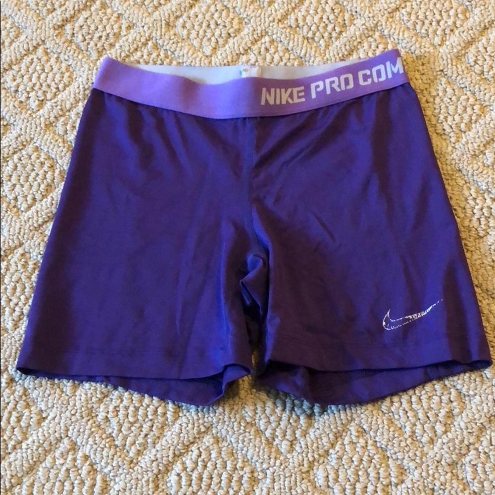 Purple Nike spendex dri-fit material